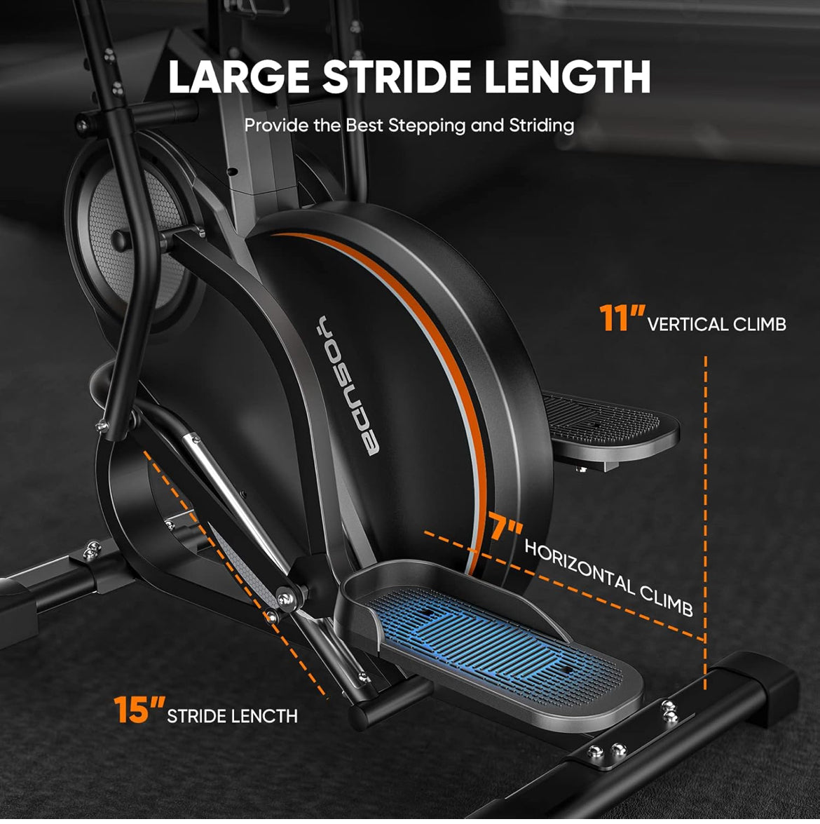 YOSUDA FitStep 3 en 1 – Elíptica, Stepper y Caminadora Compacta