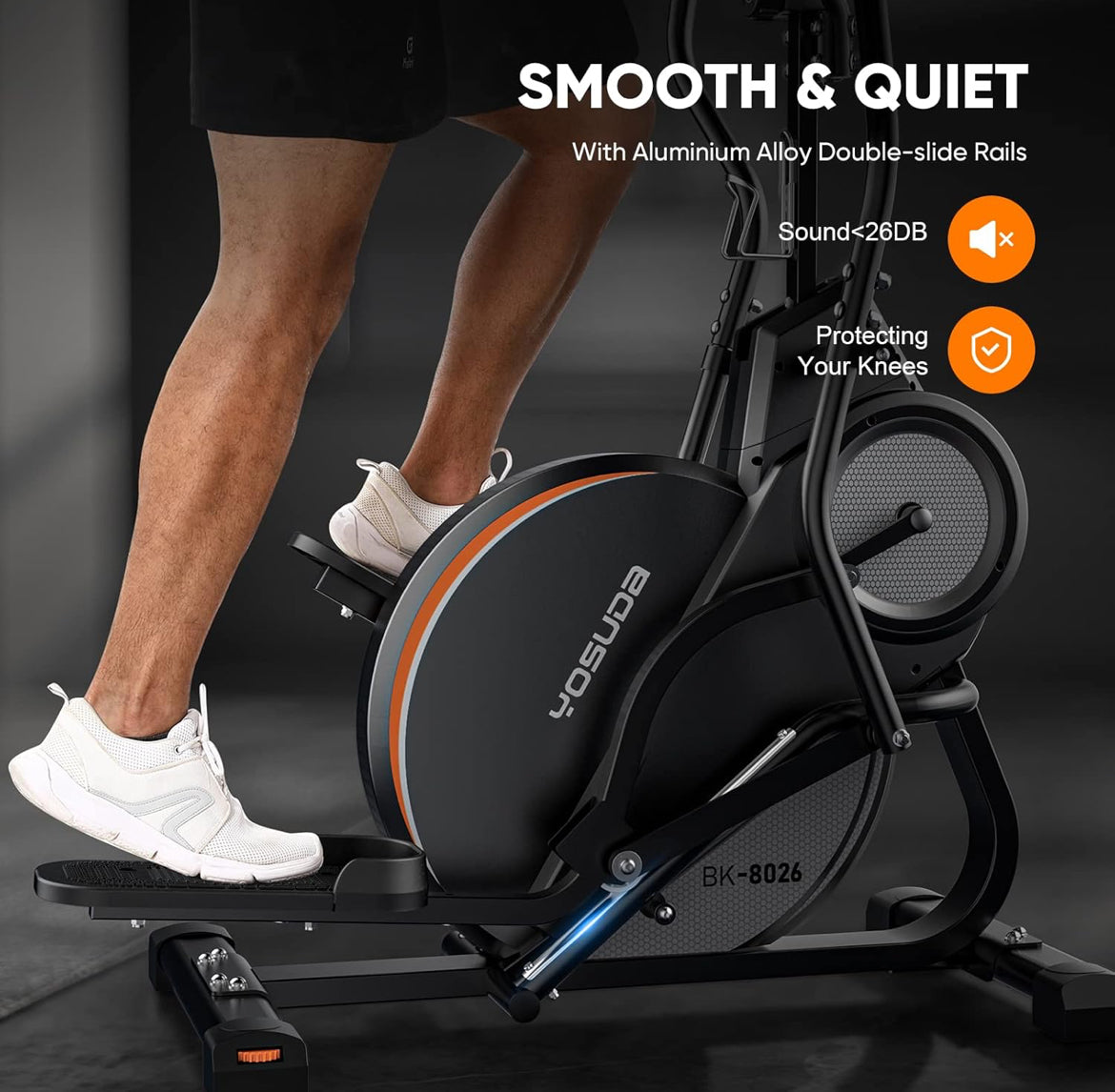 YOSUDA FitStep 3 en 1 – Elíptica, Stepper y Caminadora Compacta