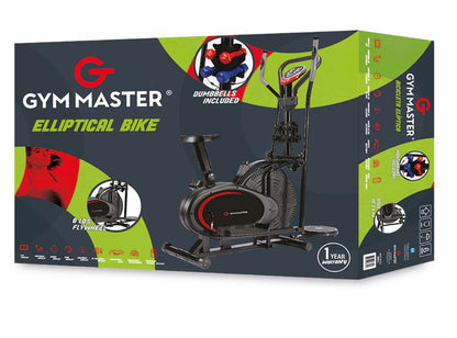 GymMaster GM98312 Bicicleta Elíptica, Negra